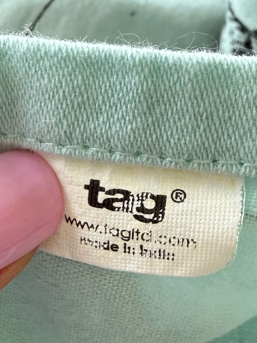 TAG Coastal Shell Print Cotton Tea Towel Aqua Beach House Kitchen Decor